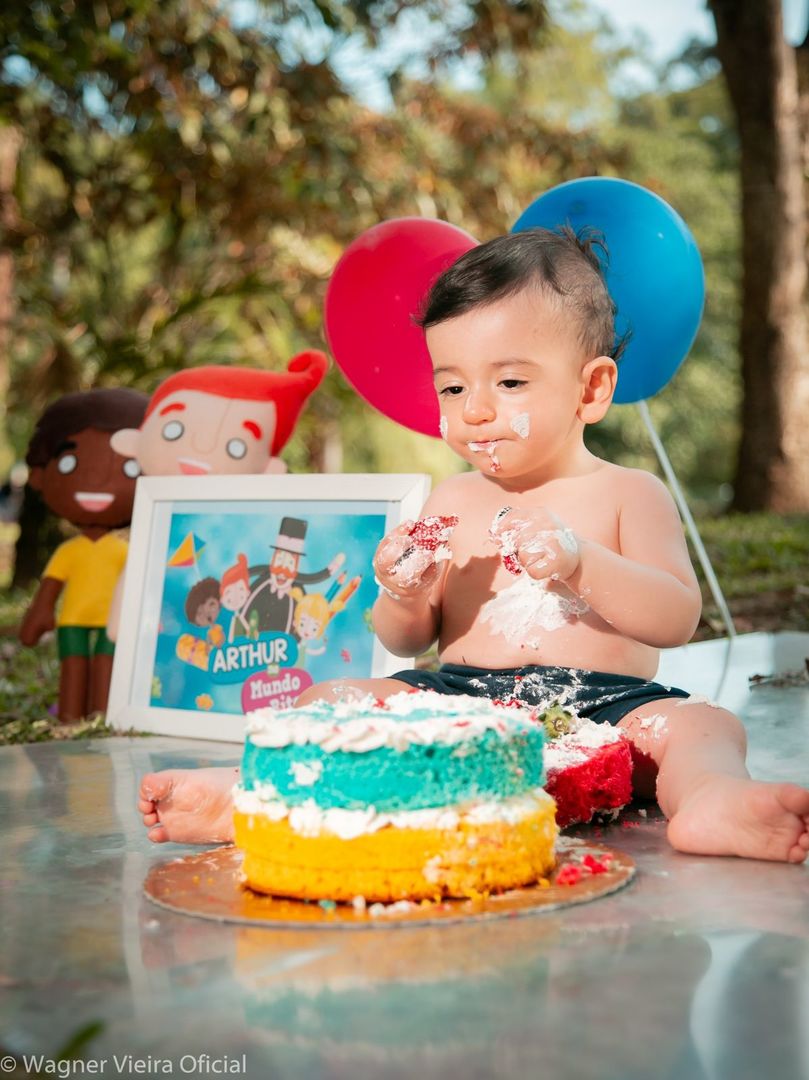 Foto Ensaio Cake smash Arthur 01 ano. Foto Ensaio Cake smash Arthur 01 ano. - Imagem 3